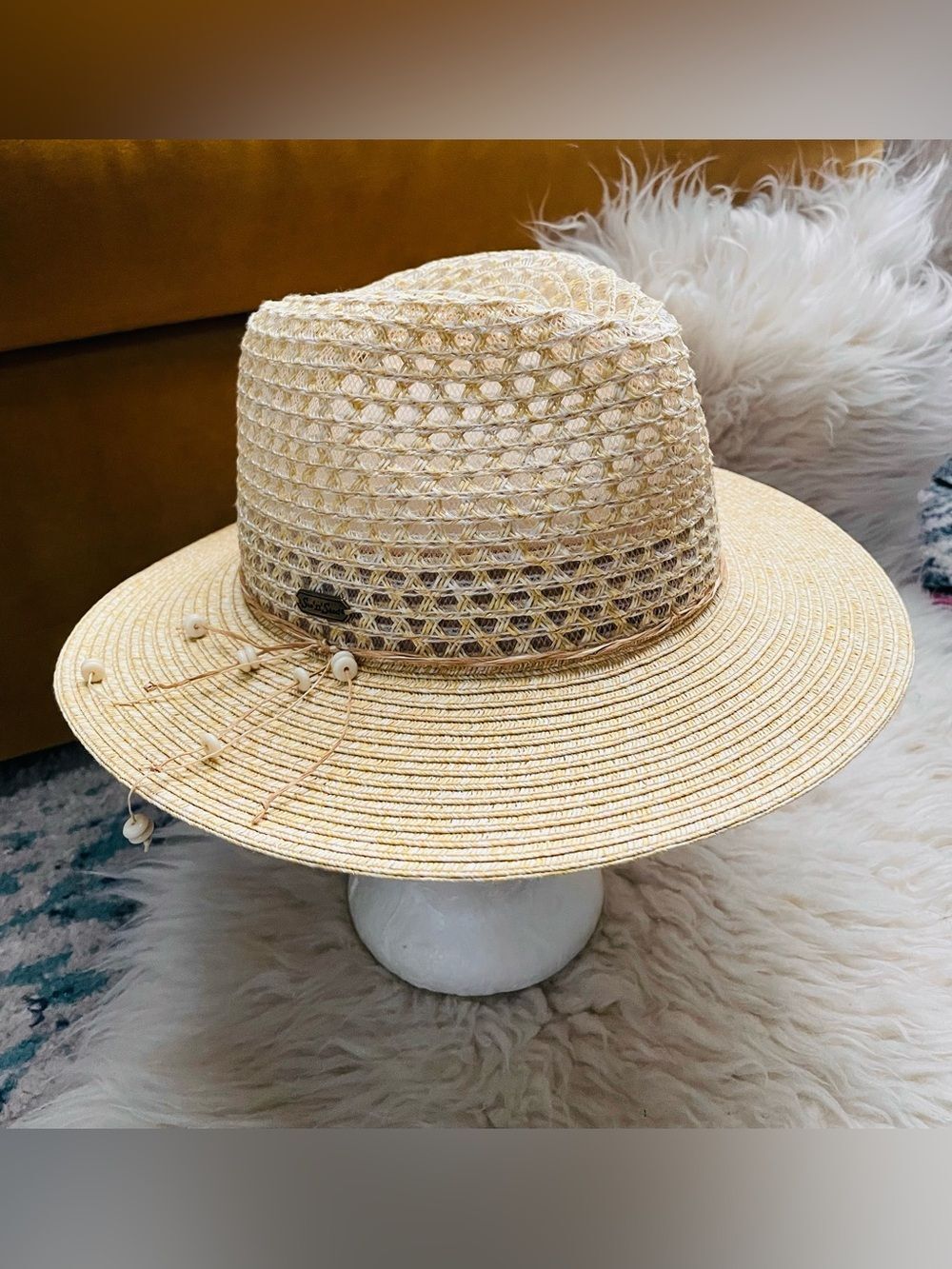 Sun N' Sand Headwear Fedora Open Weave SPF 50+